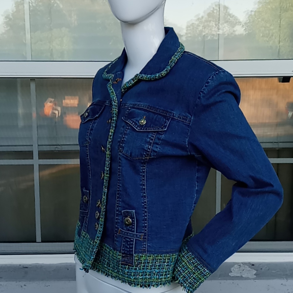 Nancy Bolin " City Girl " Detailed Denim Jacket
